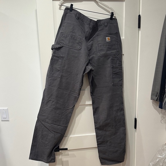 Men's Carhartt Charcoal Cargo Pants - Picture 6 of 8